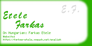 etele farkas business card